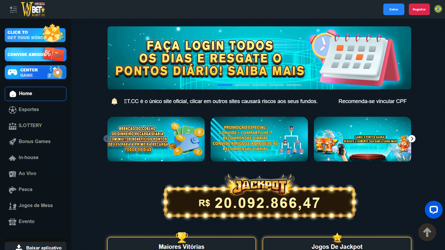 WJBet_Casino_homepage_desktop