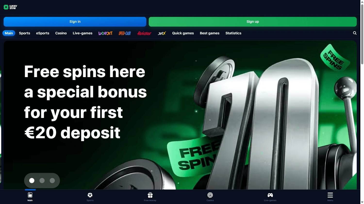 Lucky_Star_Casino_homepage_desktop