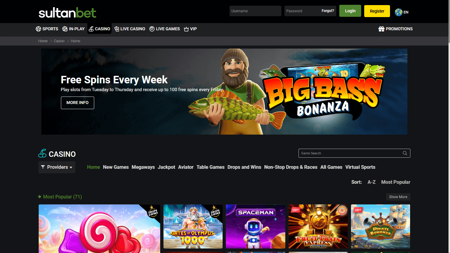 Sultanbet_Casino_homepage_desktop
