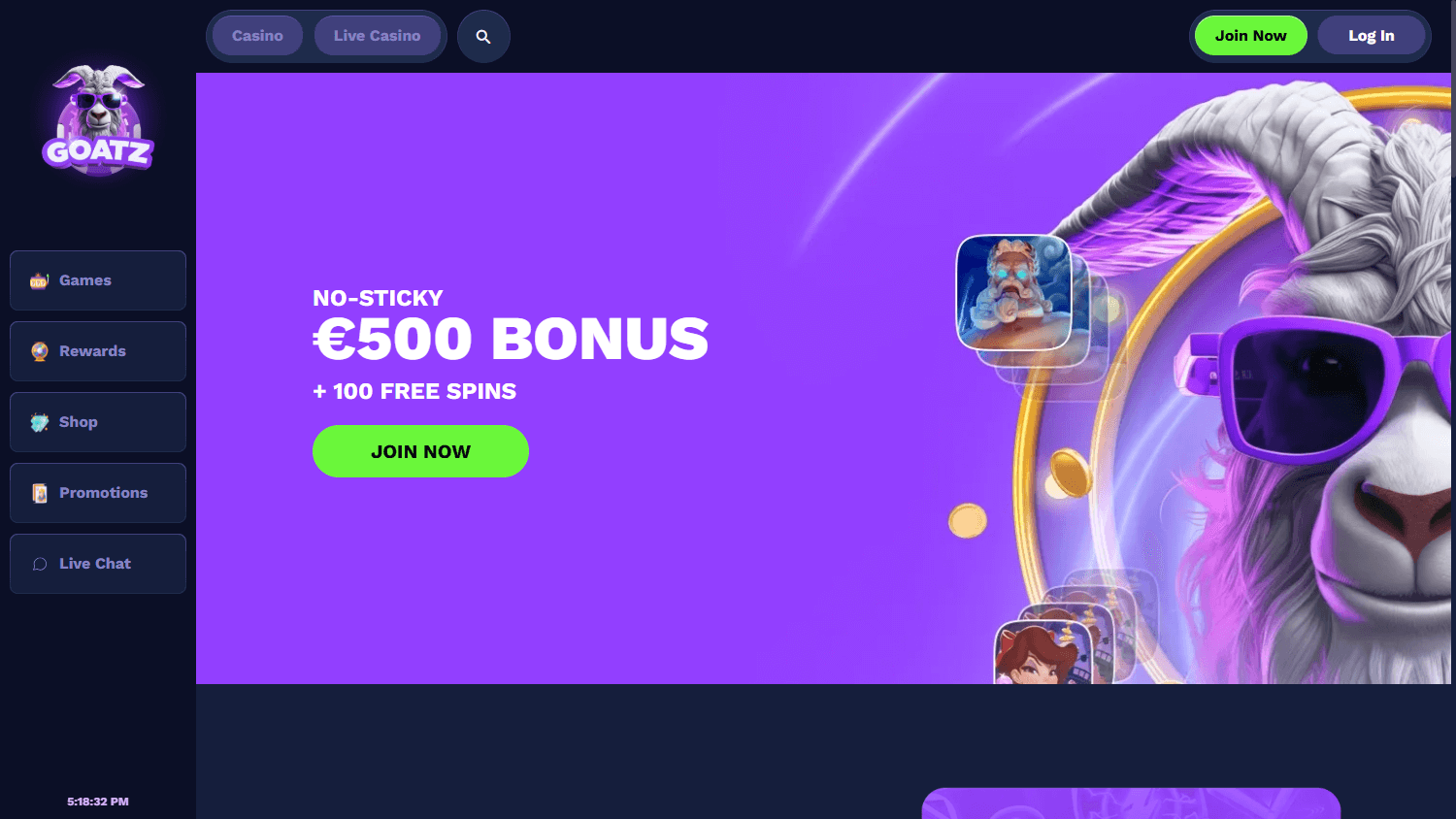 goatz_casino_homepage_desktop