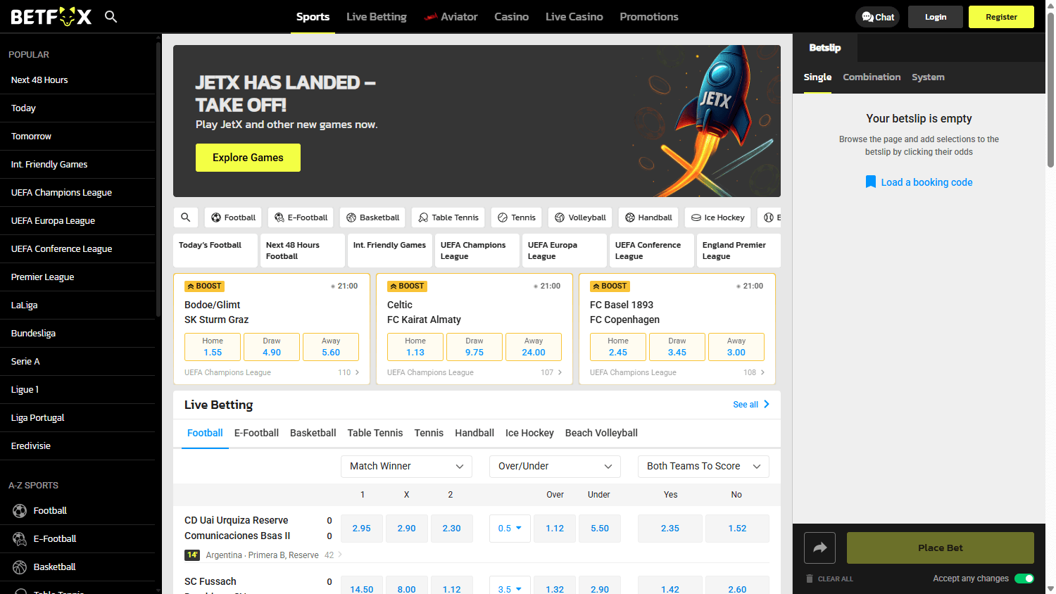 Betfox_Casino_homepage_dsktop