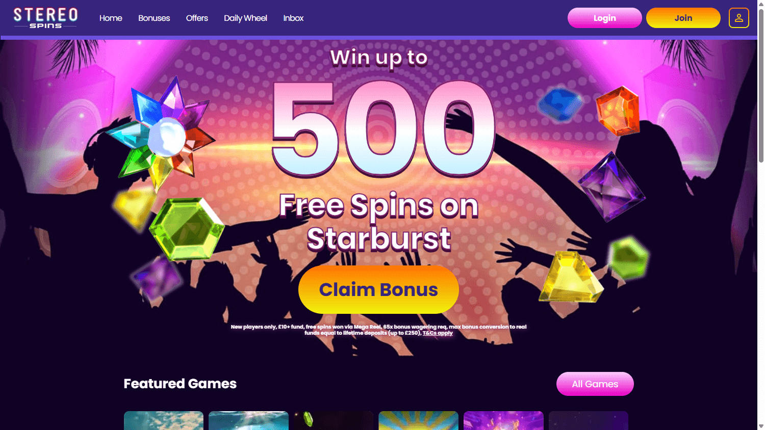 Stereo_Spins_Casino_homepage_desktop