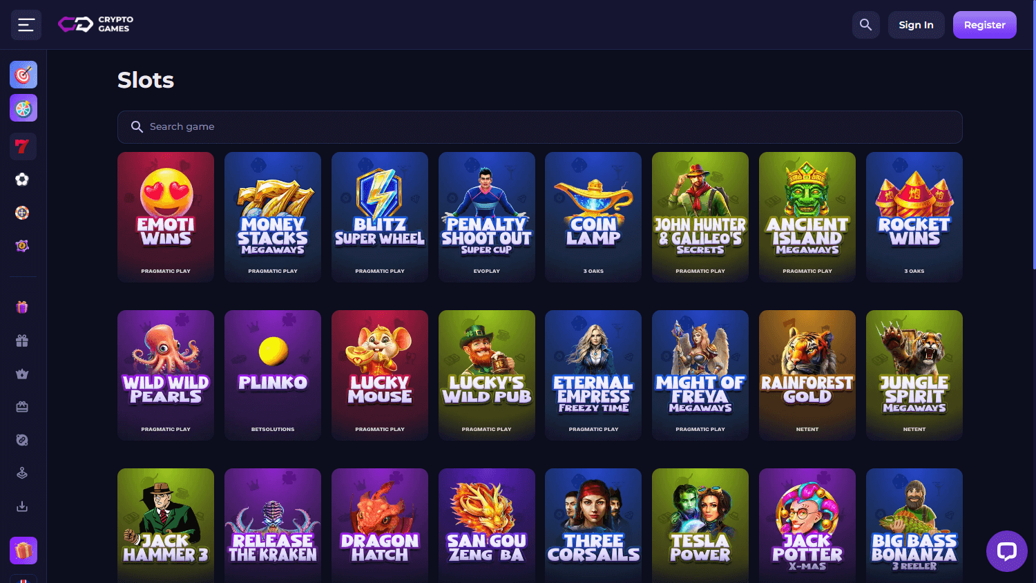Crypto-Games.io_Casino_game_gallery_desktop