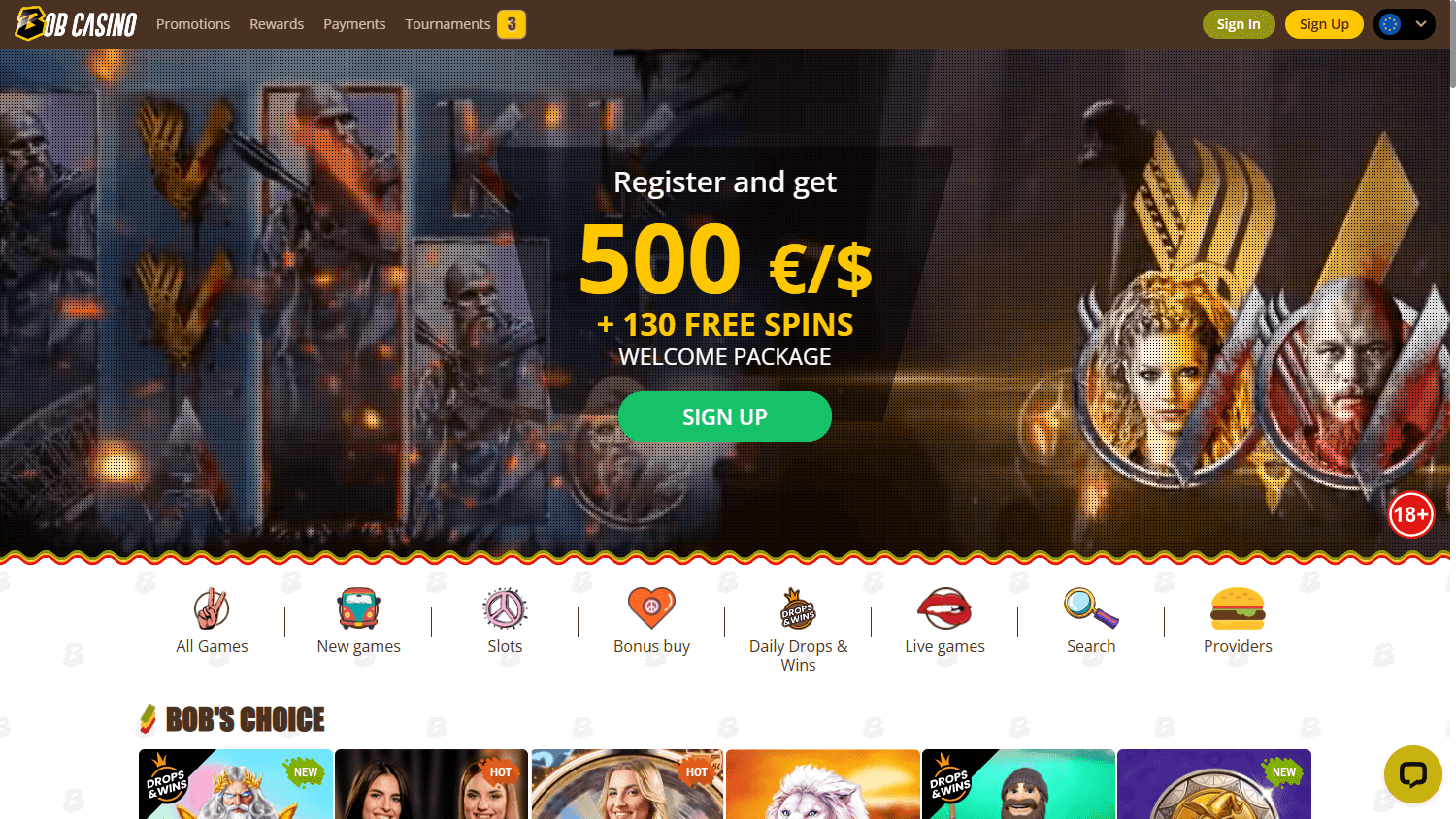 bob_casino_homepage_desktop