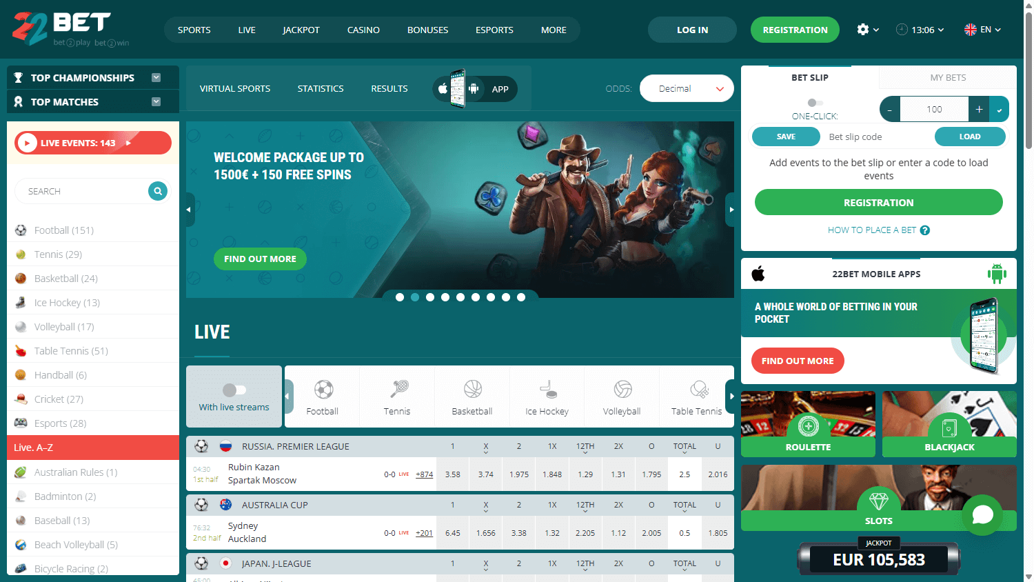 22bet_casino_homepage_desktop