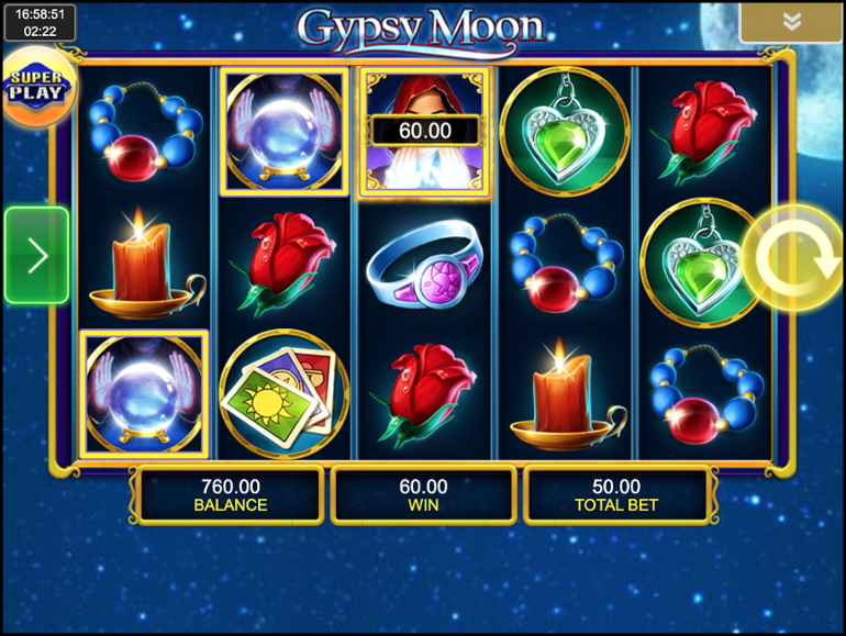 Gypsy Moon slot win