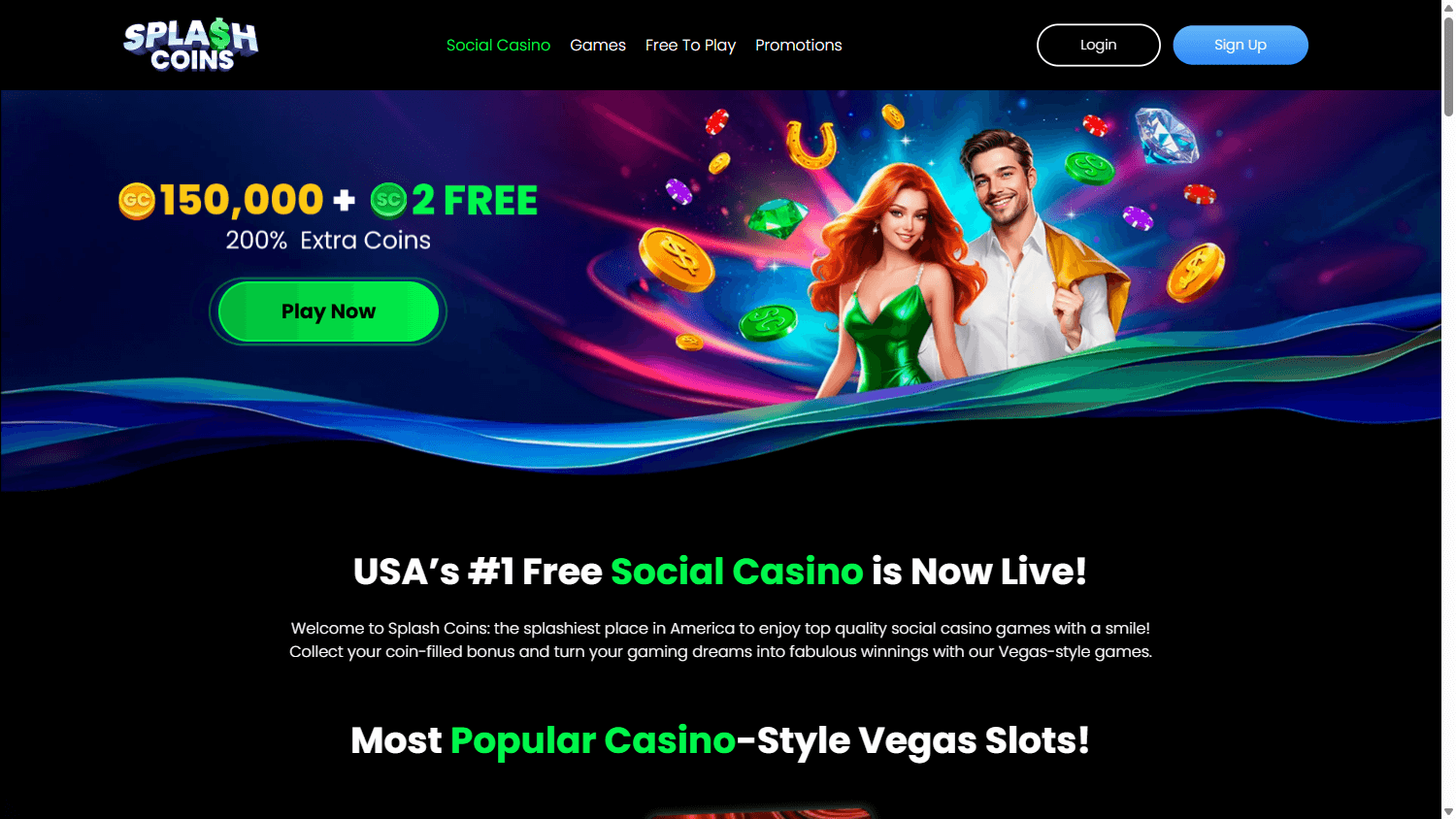 splashcoins_casino_homepage_desktop