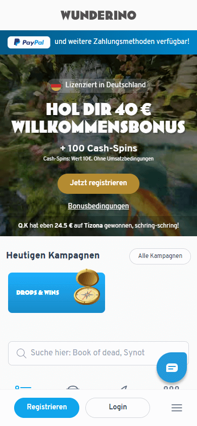 Wunderino_Casino_DE_homepage_mobile