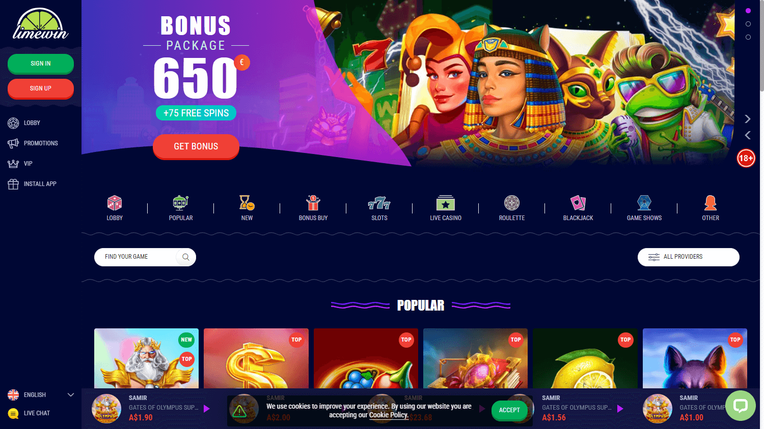 limewin_casino_homepage_desktop