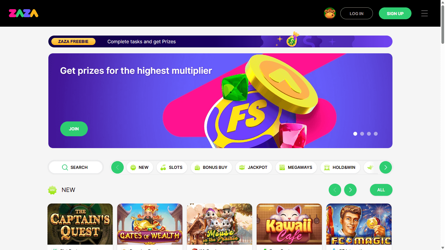 zaza_casino_homepage_desktop