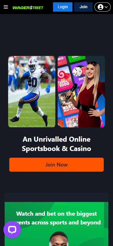 Wager_Street_Casino_homepage_mobile