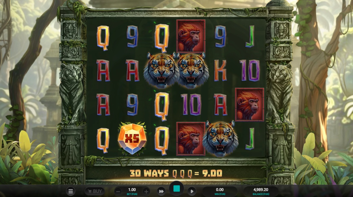 Tiger Shrine - Multiplier Wild win