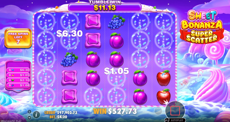Sweet Bonanza Super Scatter free spins