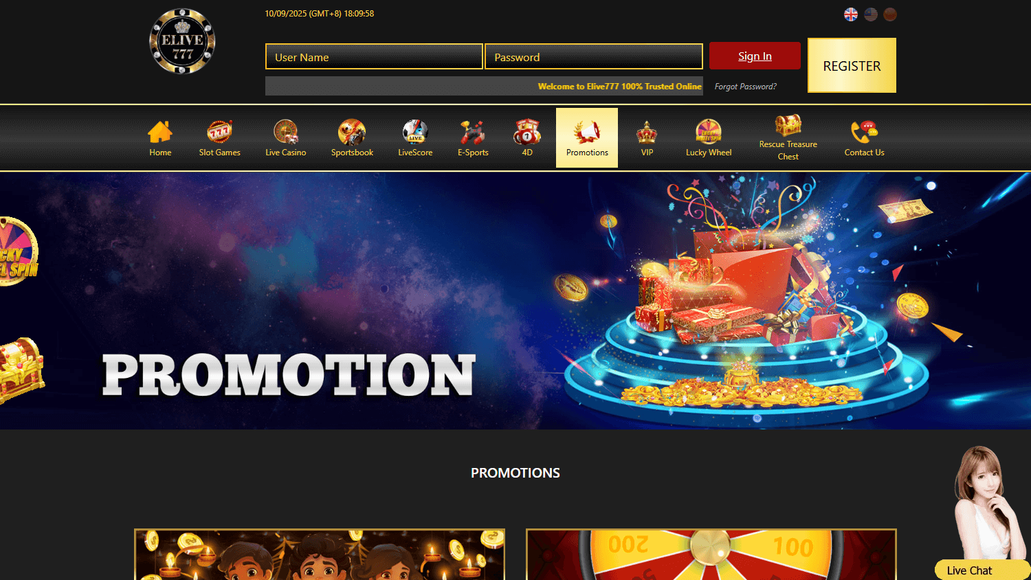 Elive777_Casino_promotions_desktop