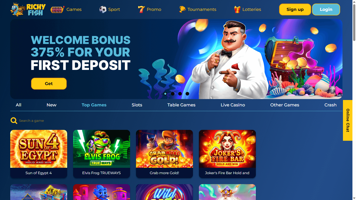 Richy_Fish_Casino_homepage_desktop