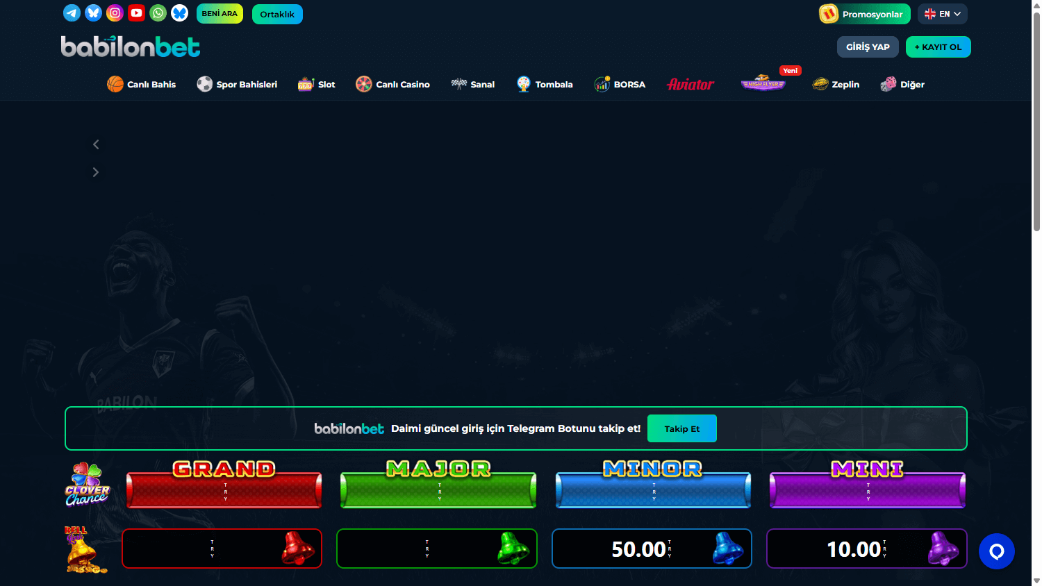 BabilonBet_Casino_homepage_desktop