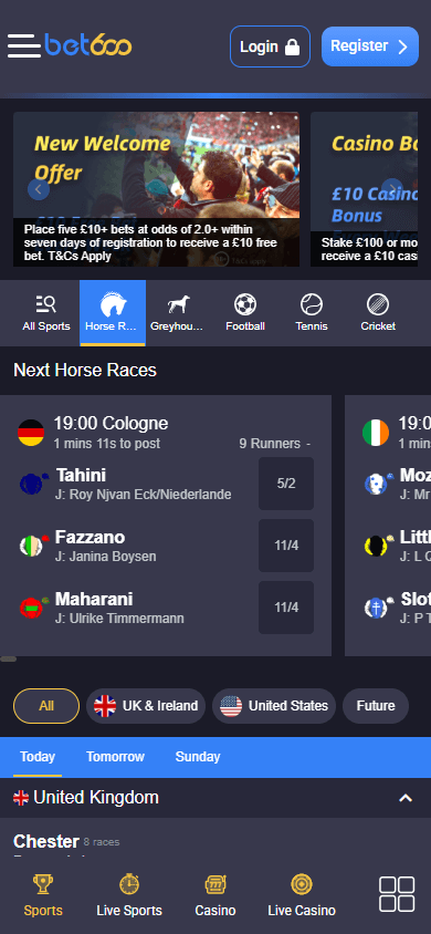 Bet600_Casino_homepage_mobile