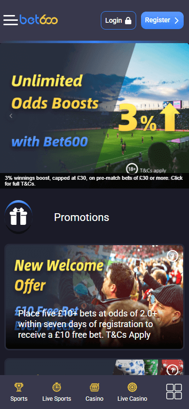 Bet600_Casino_promotions_mobile
