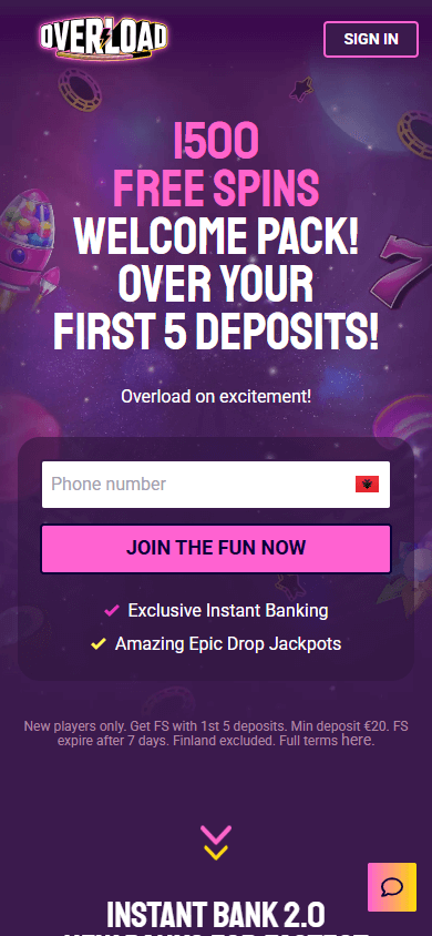 Overload_Casino_homepage_mobile
