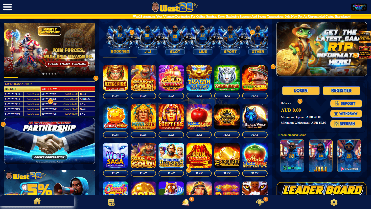 West28_Casino_homepage_desktop