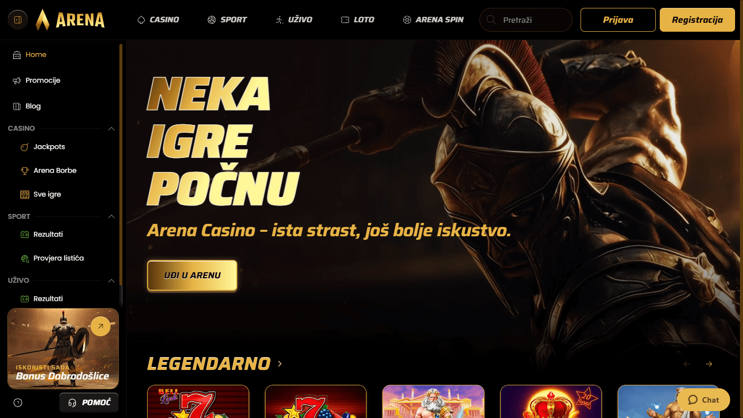 Arena_Casino_homepage_desktop