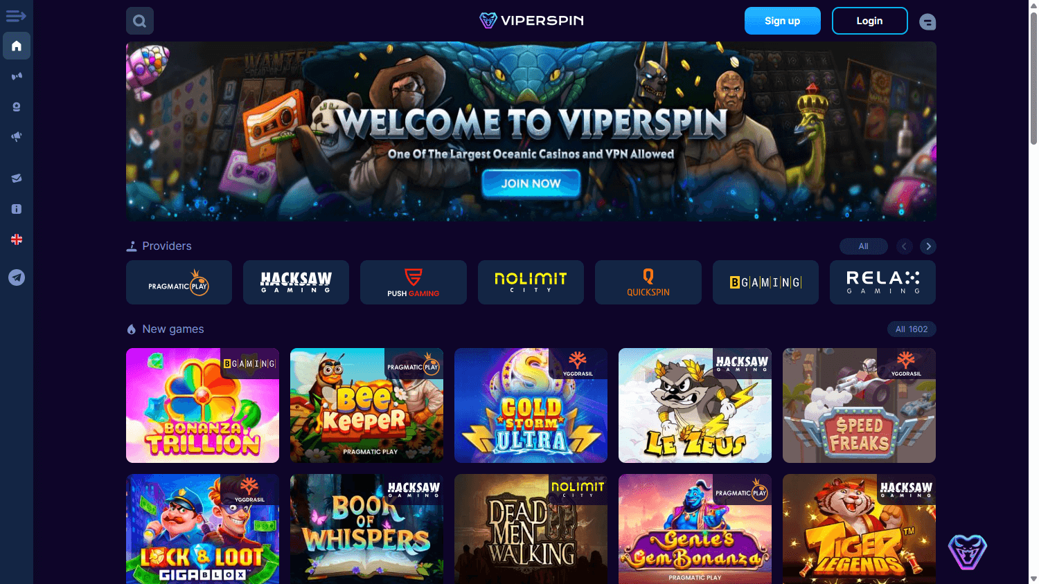 viperspin_casino_homepage_desktop
