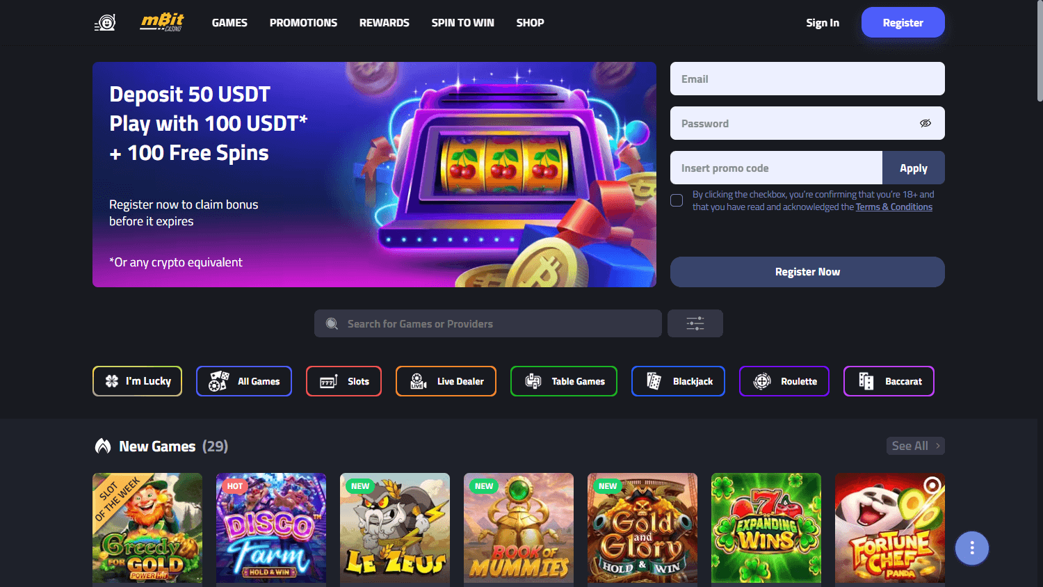 mbitcasino_homepage_desktop