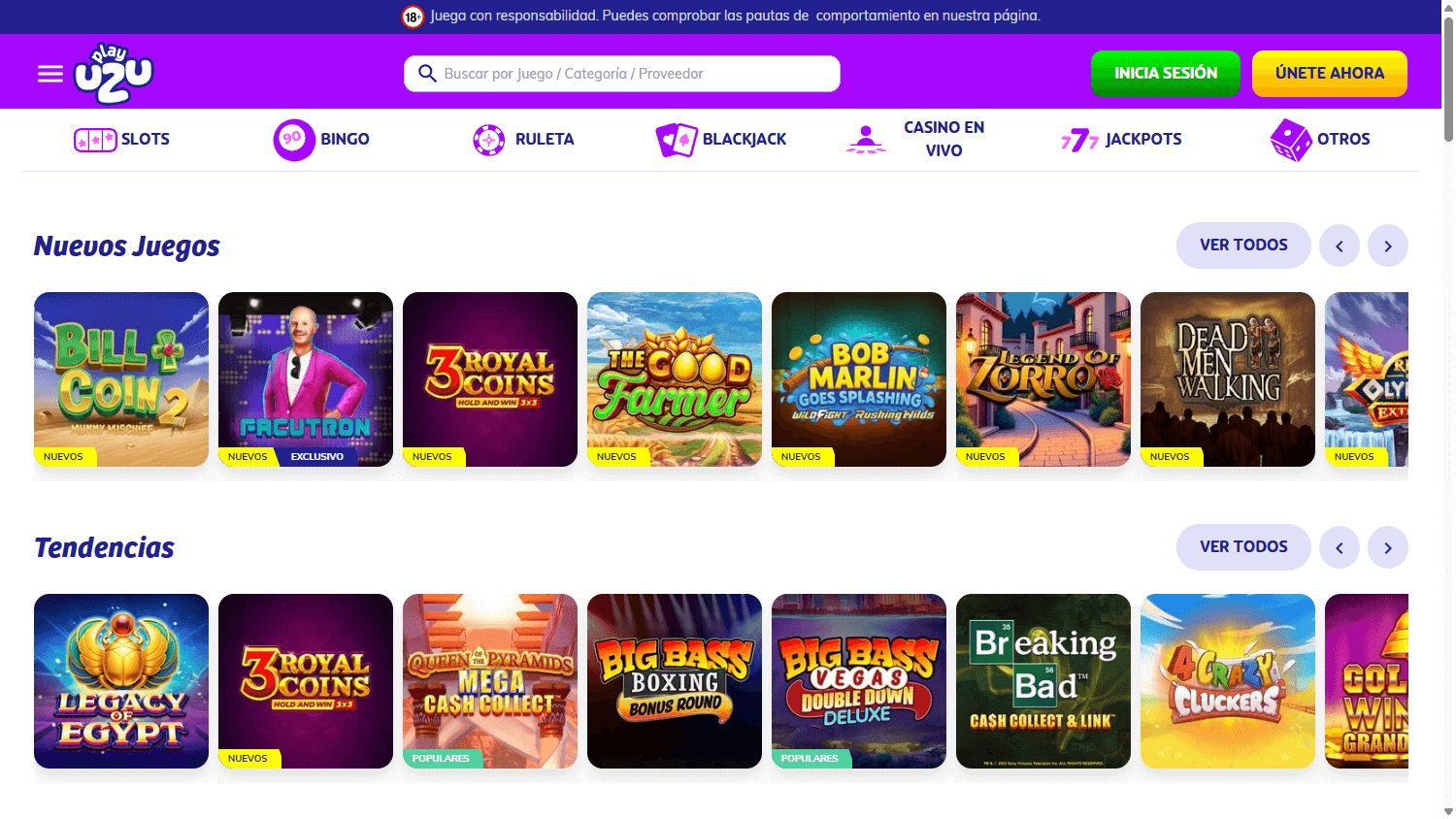 playuzu_casino_mx_game_gallery_desktop