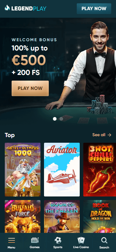 legendplay_casino_homepage_mobile