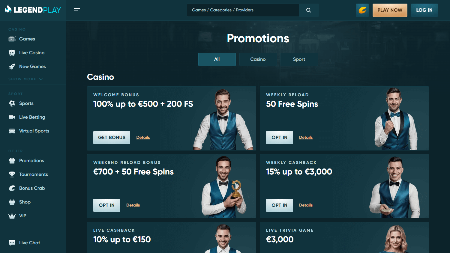 legendplay_casino_promotions_desktop