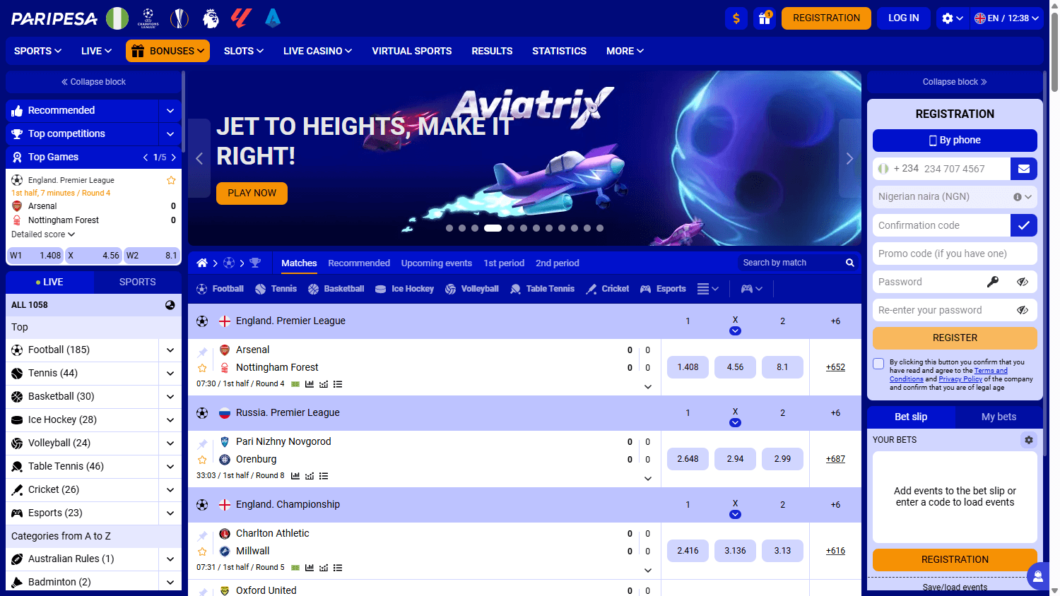 PariPesa_Casino_NG_homepage_desktop