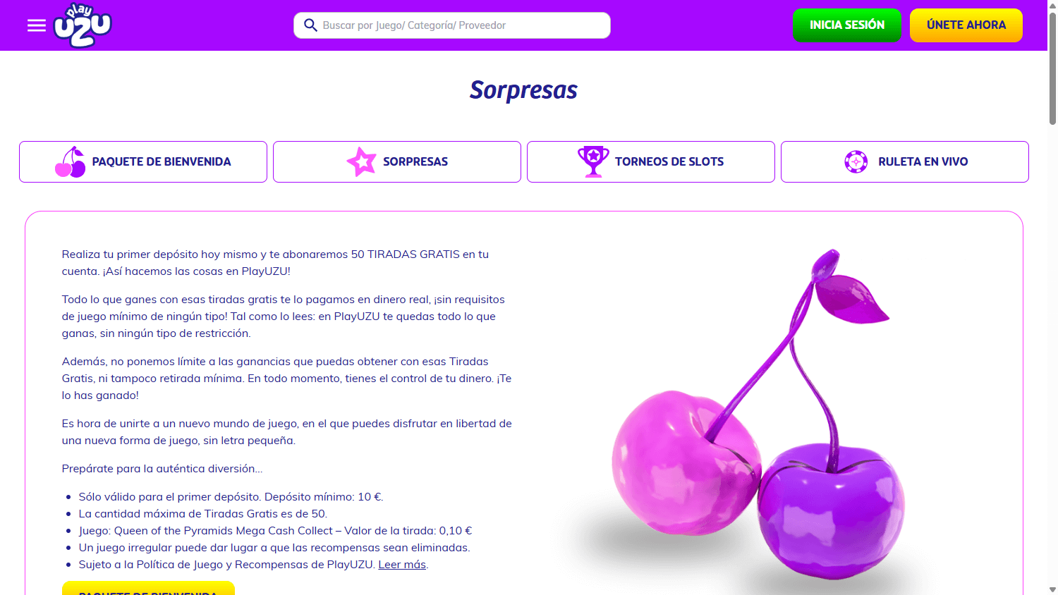 PlayUZU_Casino_ES_promotions_desktop