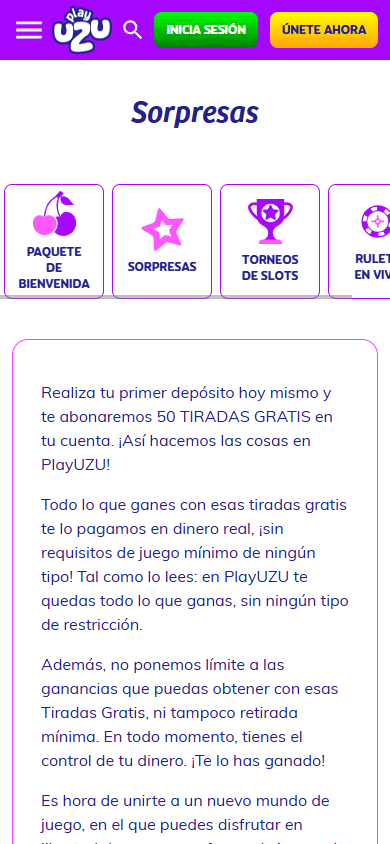 PlayUZU_Casino_ES_promotions_mobile