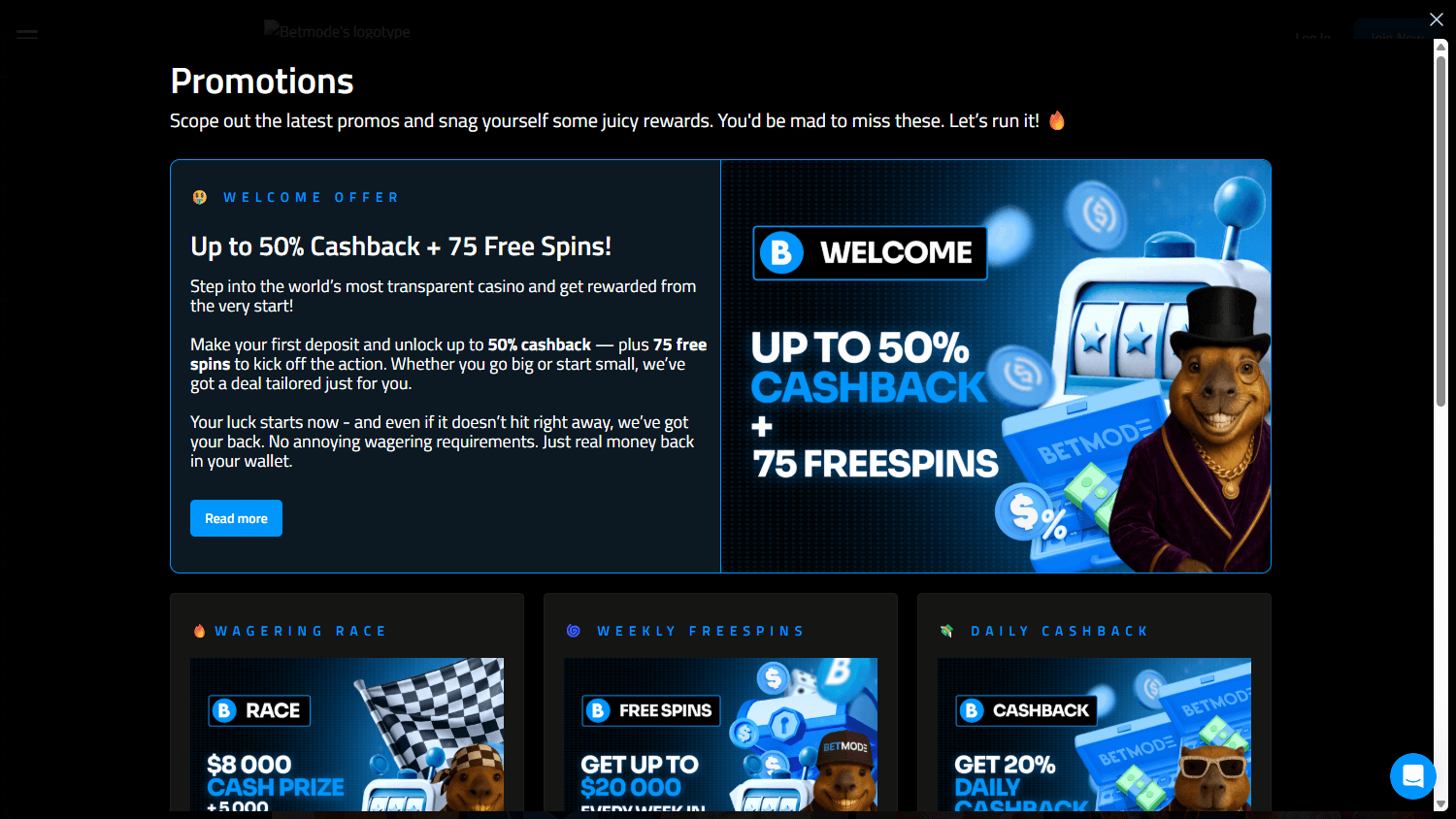 betmode.io_casino_promotions_desktop
