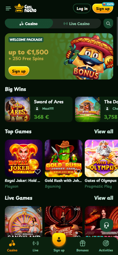casinacho_casino_homepage_mobile