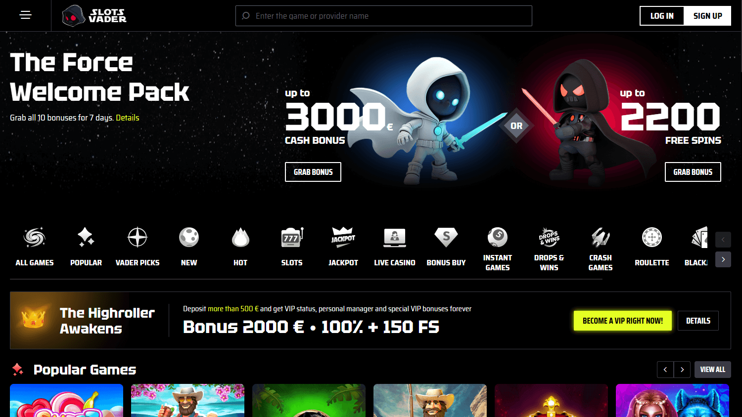 slots_vader_casino_homepage_desktop