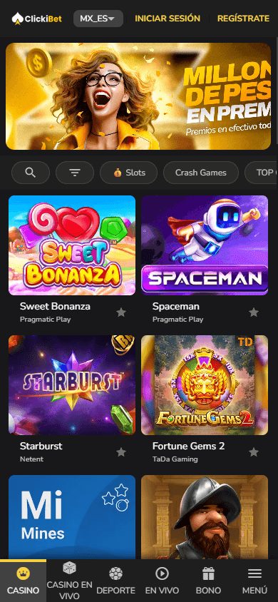clickibet_casino_homepage_mobile
