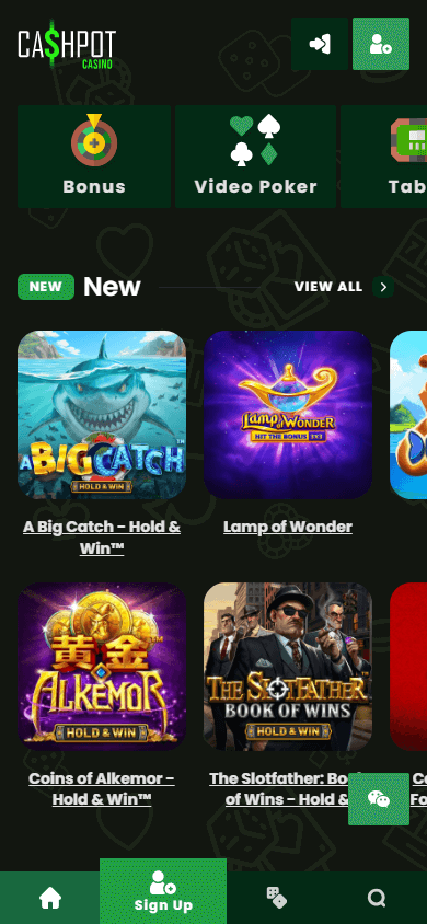 Cashpot_Casino_homepage_mobile