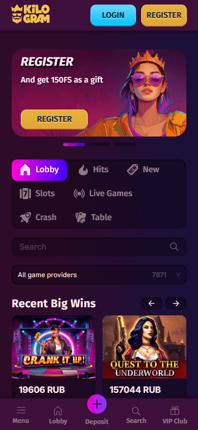 kilogram_casino_homepage_mobile