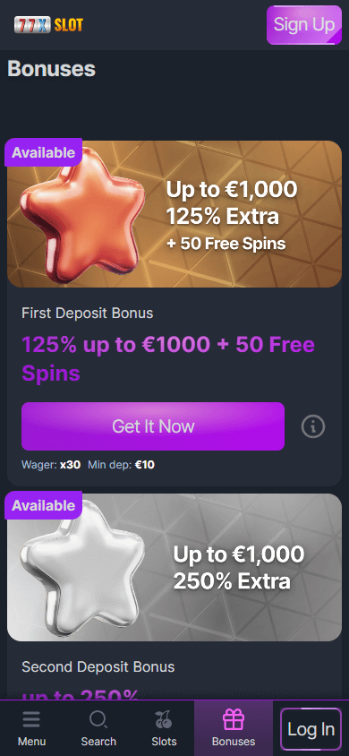 77xslot_Casino_promotions_mobile