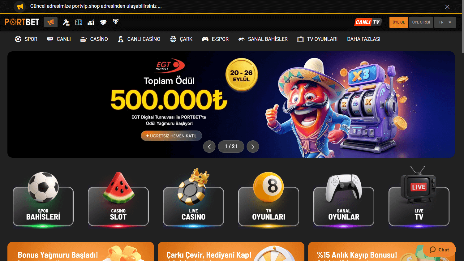 PortBet_Casino_homepage_desktop