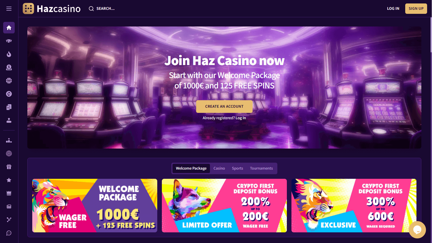 Haz_Casino_homepage_desktop