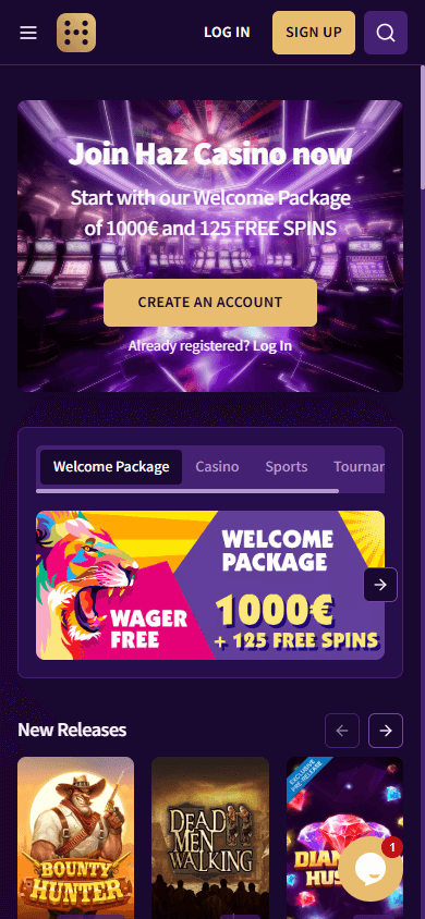 Haz_Casino_homepage_mobile