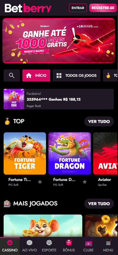 Betberry.io_Casino_homepage_mobile
