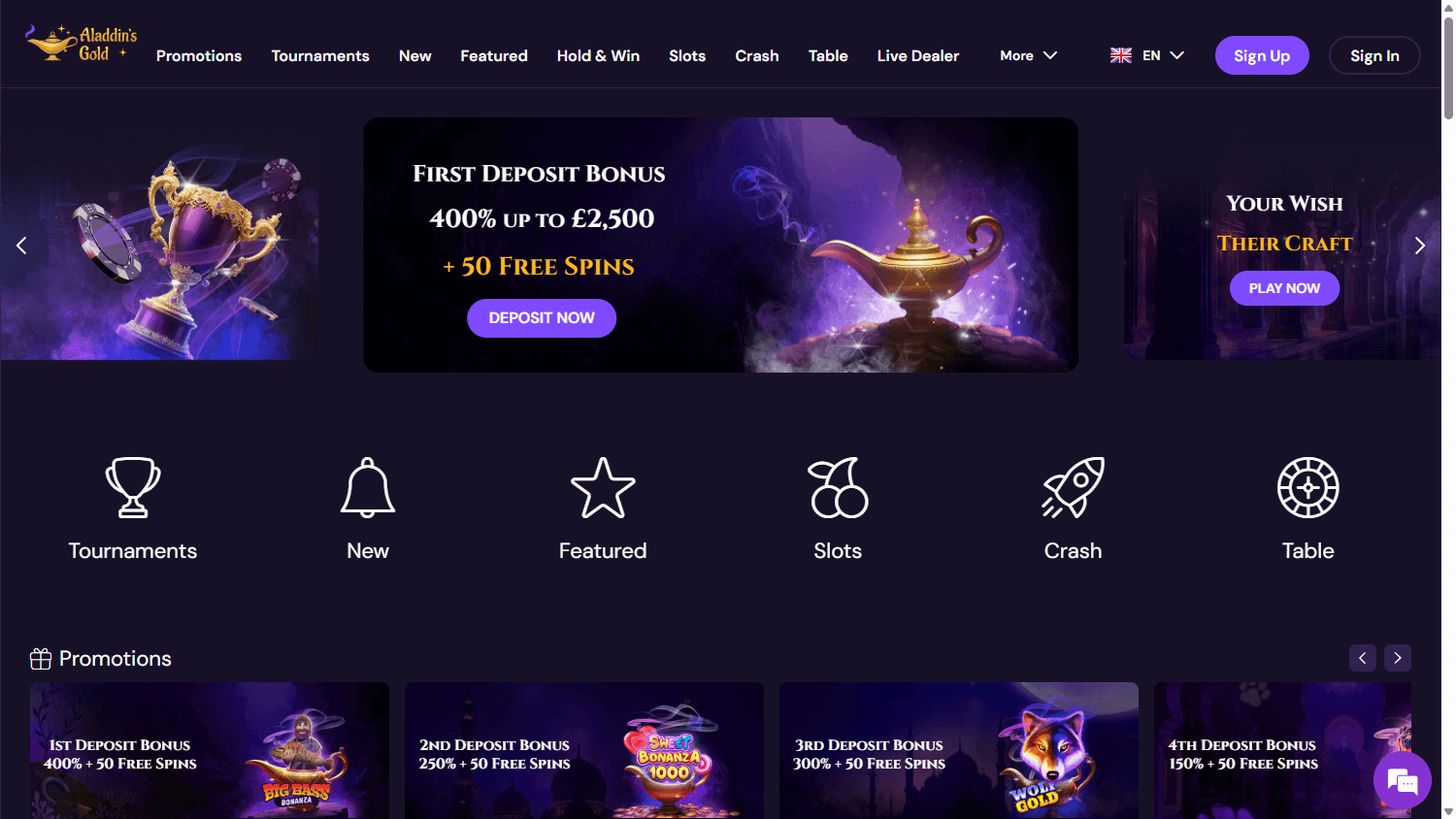 Aladins_Gold_Casino_homepage_desktop