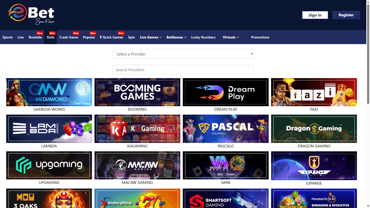 ebet casino daftar