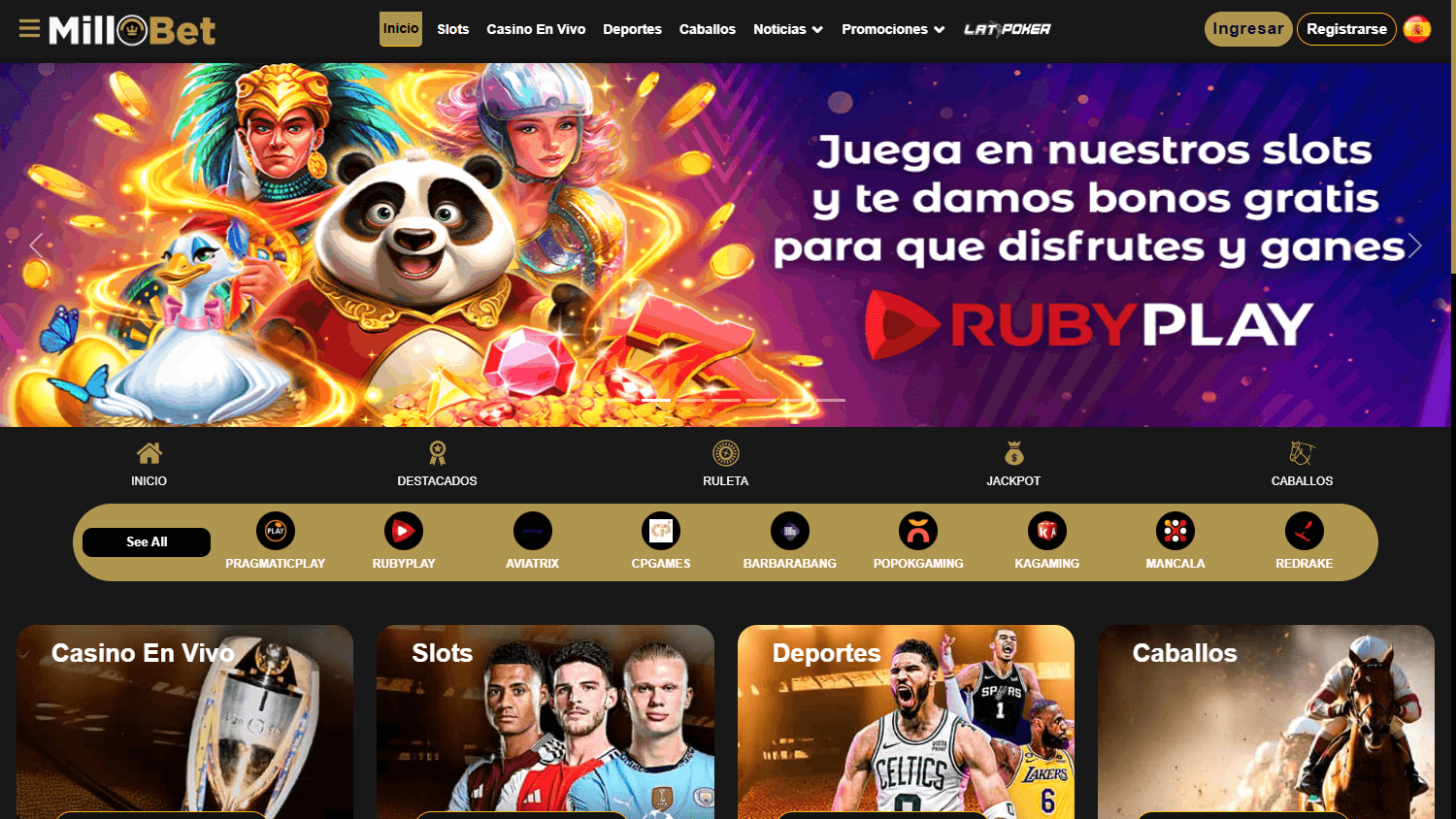 millobet_casino_homepage_desktop