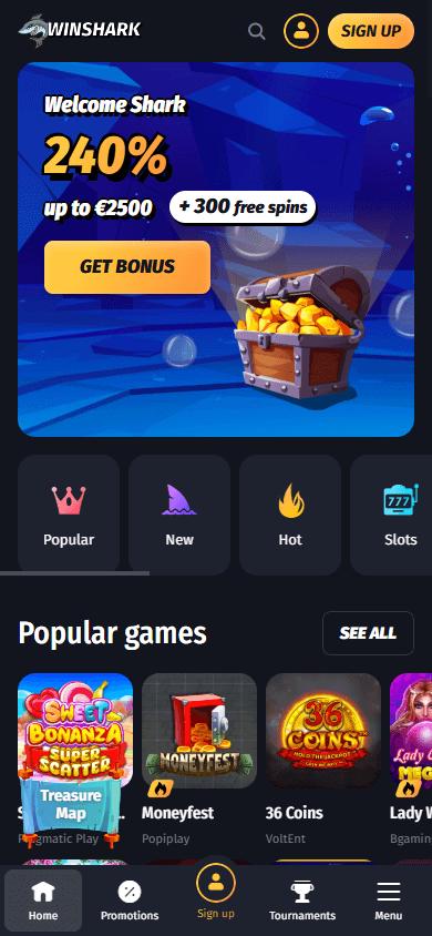winshark_casino_homepage_mobile