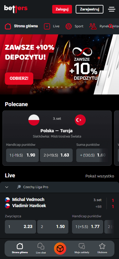 Betters_Casino_homepage_mobile