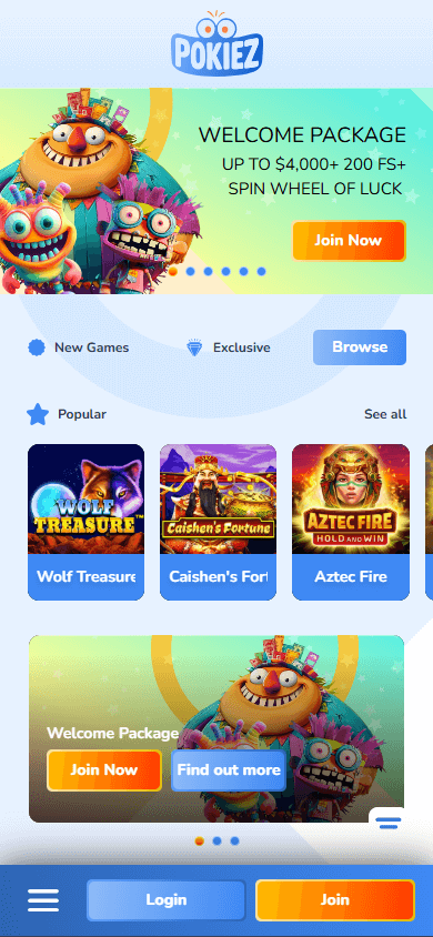 Pokiez_Casino_homepage_mobile